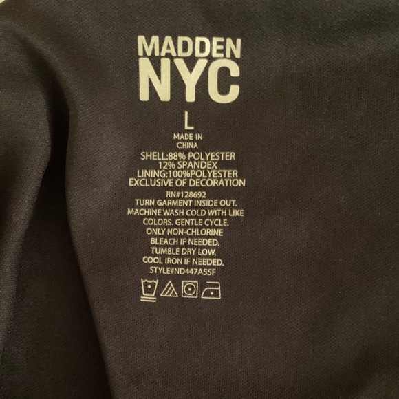 ❤️🔥Madden NYC Sleeveless Mini Dress - black floral lace overlay - Women Size L - Picture 5 of 7